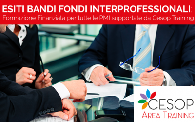 Grande successo per l’Area Training di Cesop Hr Consulting Company. Il 95% dei progetti presentati sono stati approvati