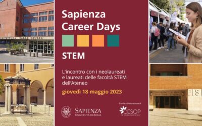 Un nuovo appuntamento con Sapienza Career Days: il 18 maggio è dedicato alle materie STEM